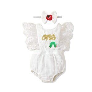 The Very Hungry Caterpillar Dress Outfit Romper Clothes Jumpsuit First Birthday